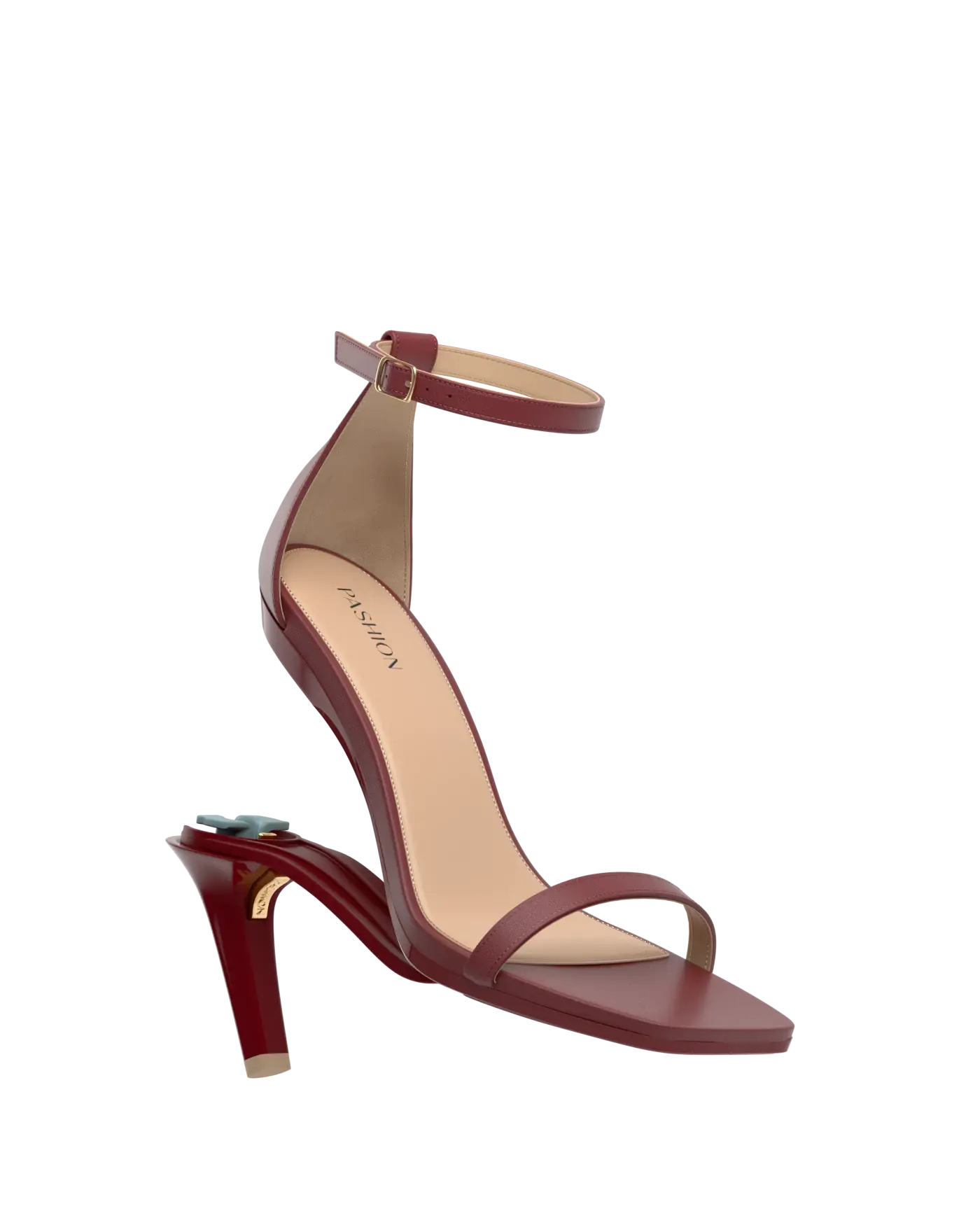 Gigi Sandal - Merlot Leather 4 Stiletto - Final Sale