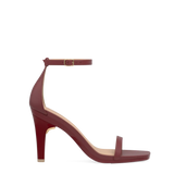 Gigi Sandal - Merlot Leather 4 Stiletto - Final Sale
