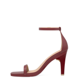 Gigi Sandal - Merlot Leather 4 Stiletto - Final Sale