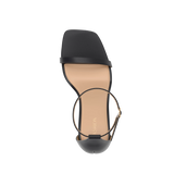 Gigi Sandal - Coal Black Leather 4 Block