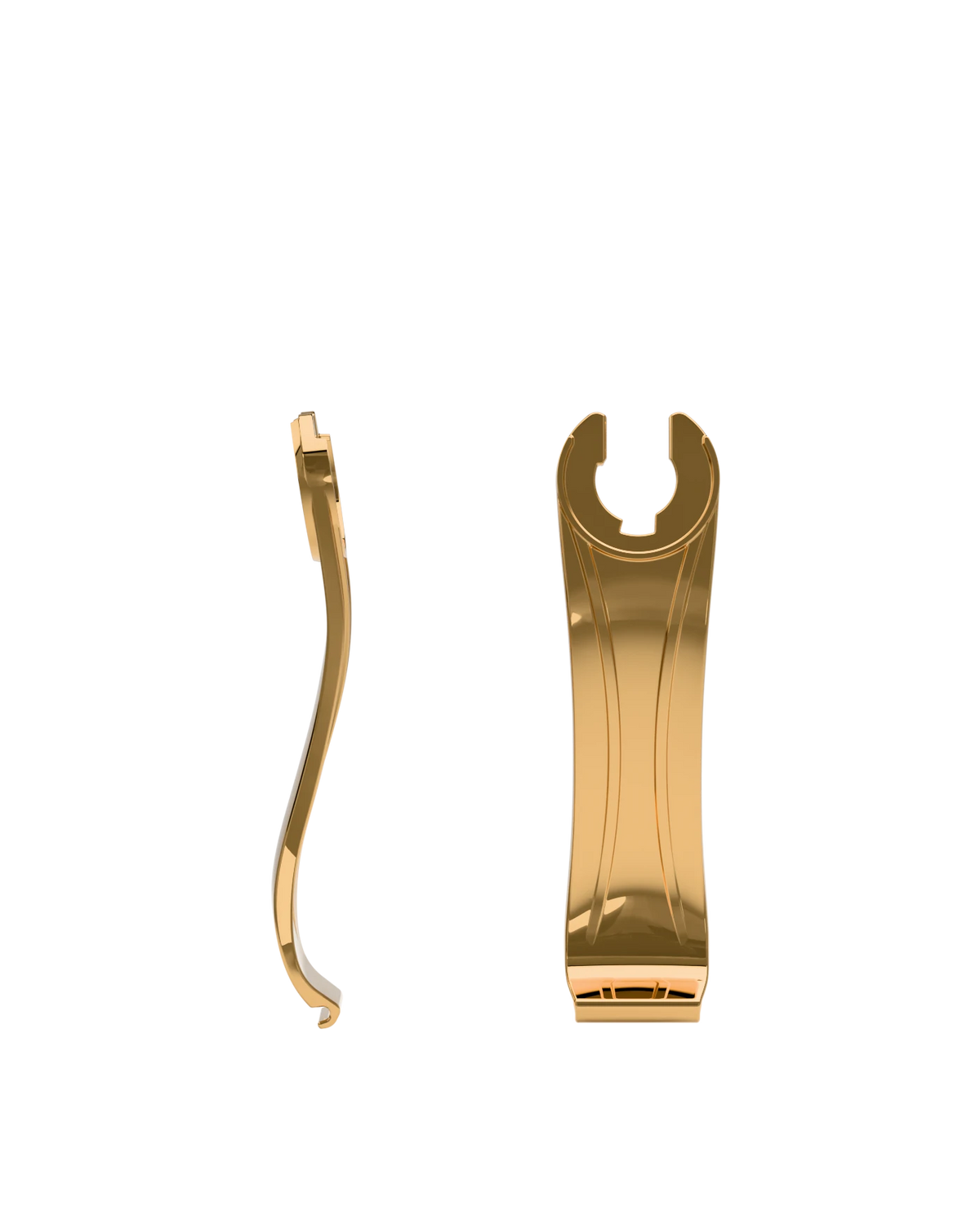 Stelo - Gold Metallic, product view. Pashion convertible heels go from heel to flat and are customizable with interchangeable heel kits.