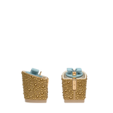 Block Heel Kit 3 Gold Mixed Rhinestone, 3-inch interchangeable block heel. Pashion convertible heels go from heel to flat and are customizable with interchangeable heel kits.