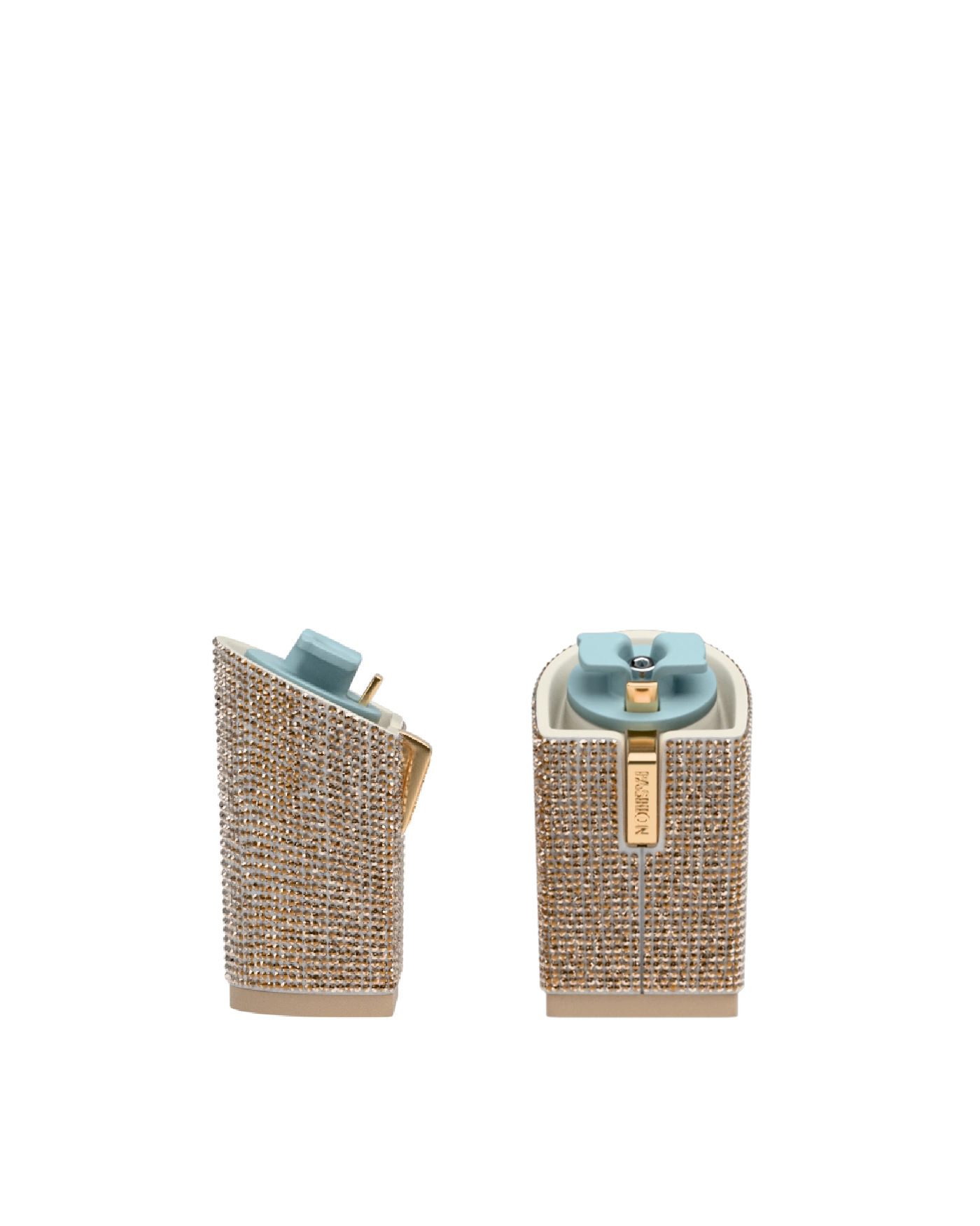 Block Heel Kit 4 Gold Rhinestone, 4-inch interchangeable block heel. Pashion convertible heels go from heel to flat and are customizable with interchangeable heel kits.