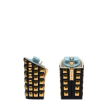 Block Heel Kit 4 Gold Stud, 4-inch interchangeable block heel. Pashion convertible heels go from heel to flat and are customizable with interchangeable heel kits.