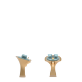 pair of matte gold flare stiletto heel kit for convertible heels