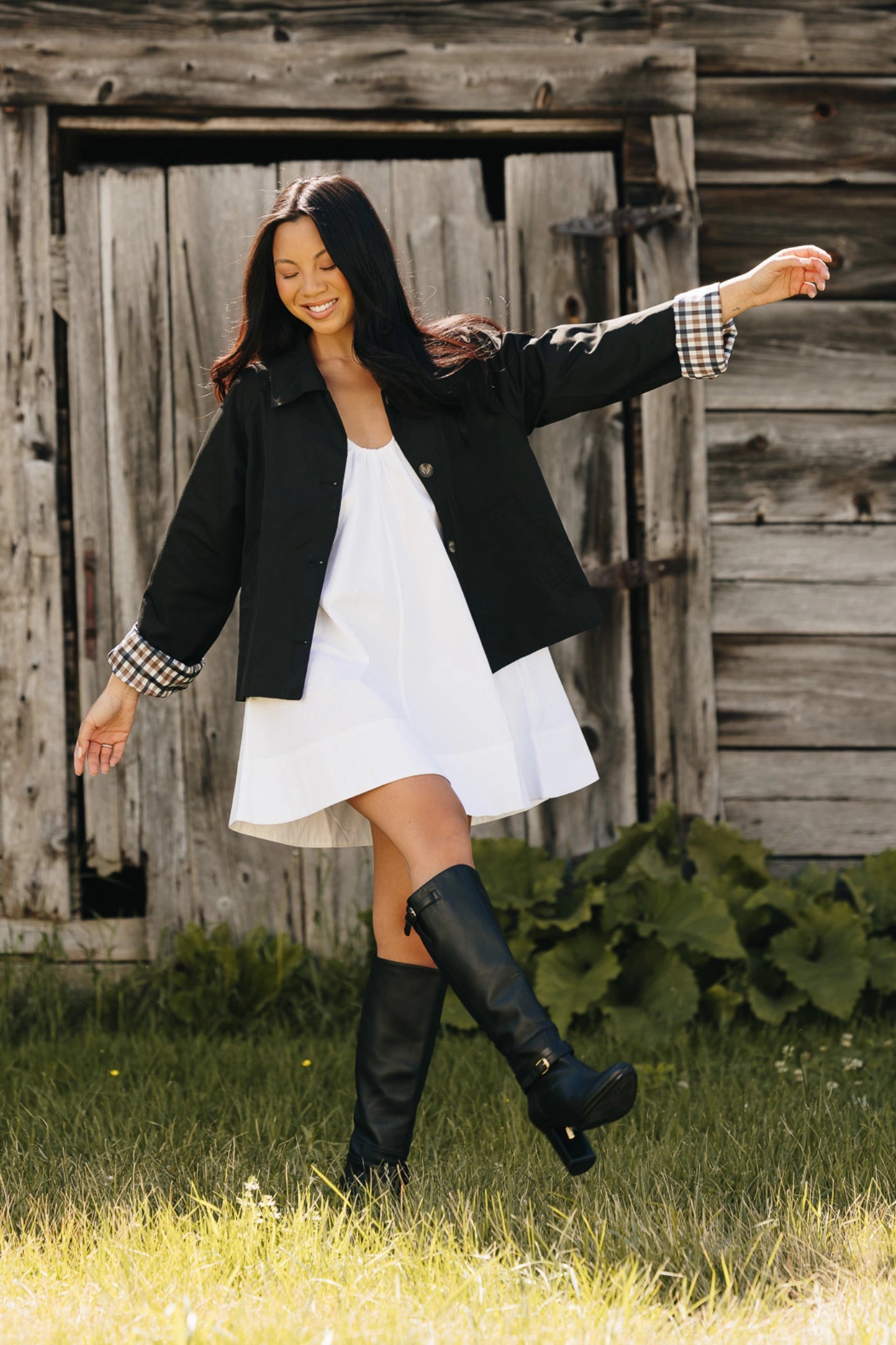 The Harper Boot - Coal Leather 3 Stiletto