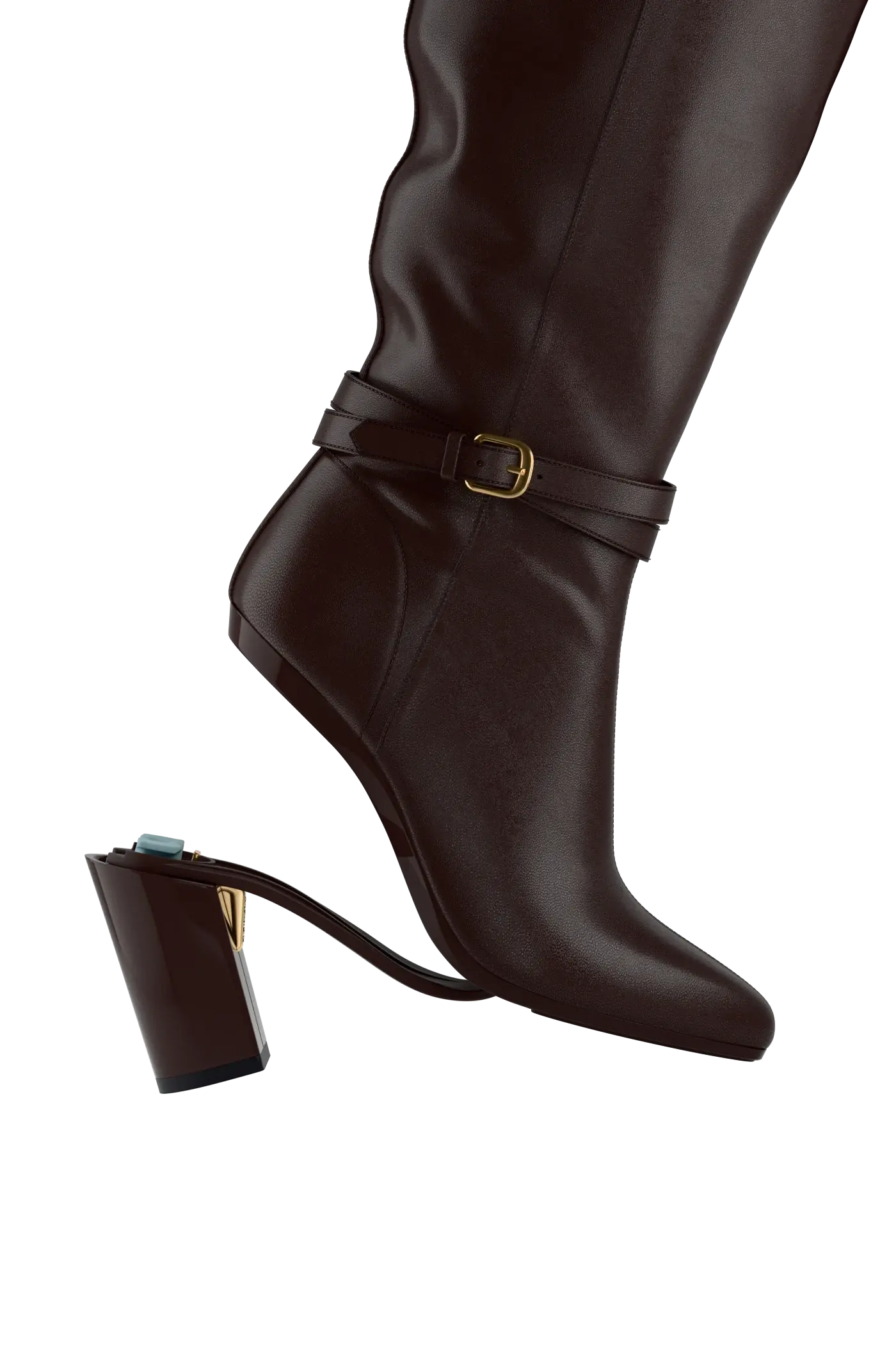 The Harper Boot - Chocolate Leather 4 Block