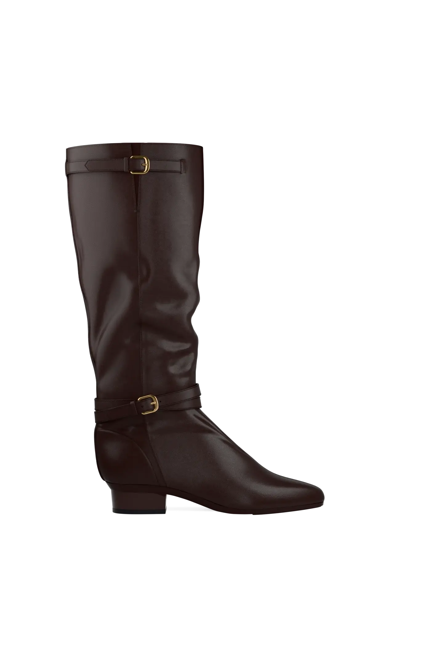 The Harper Boot - Chocolate Leather Flat