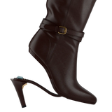 Harper Boot - Chocolate Leather 4 Stiletto