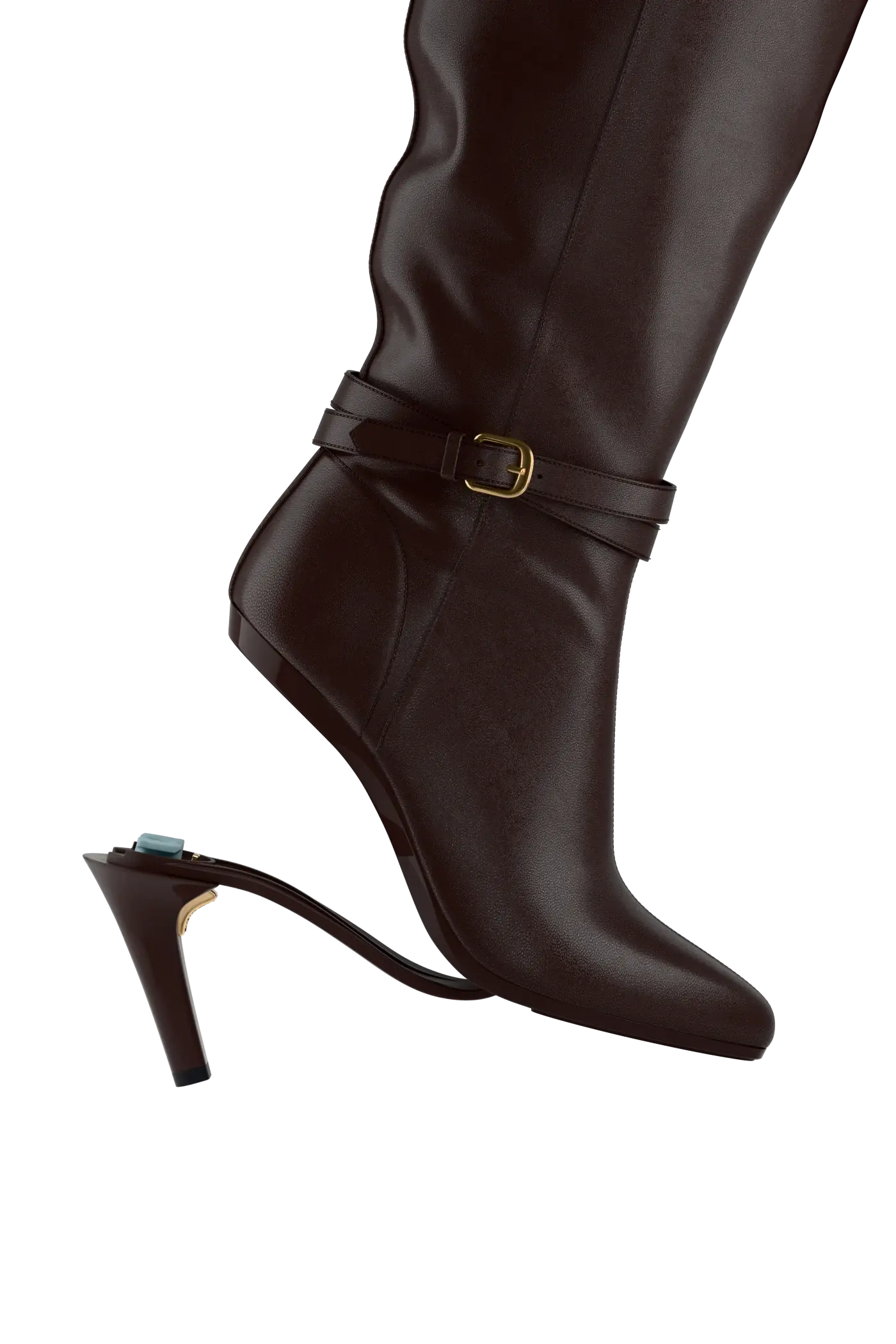 The Harper Boot - Chocolate Leather 4 Stiletto