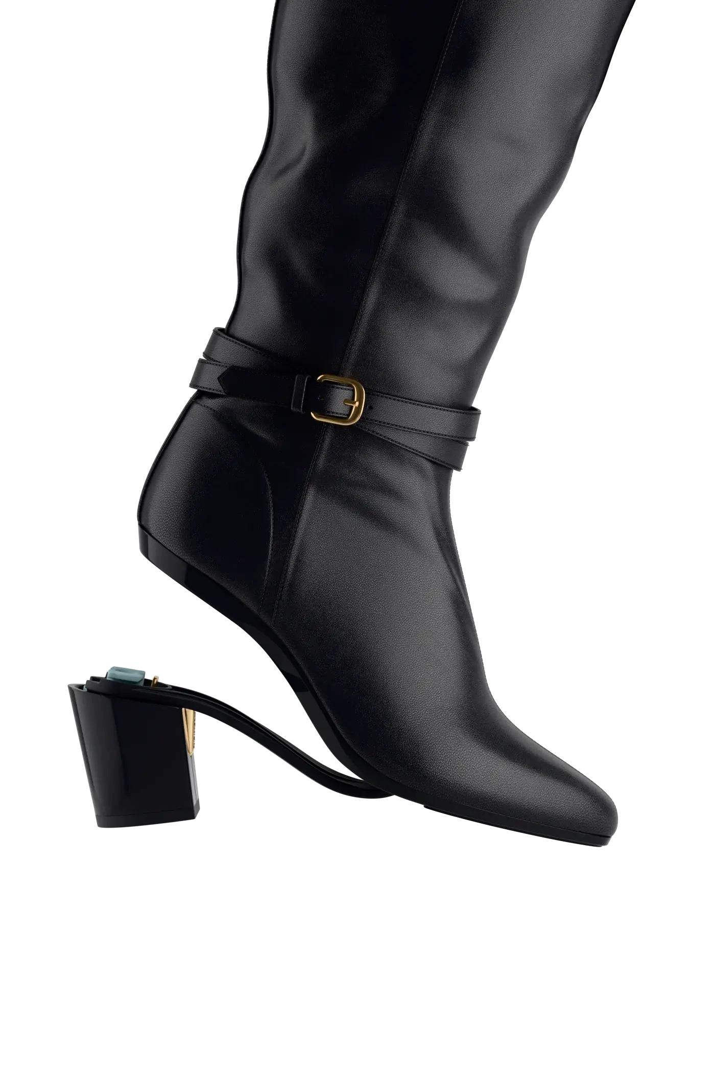 The Harper Boot - Coal Leather 3 Block