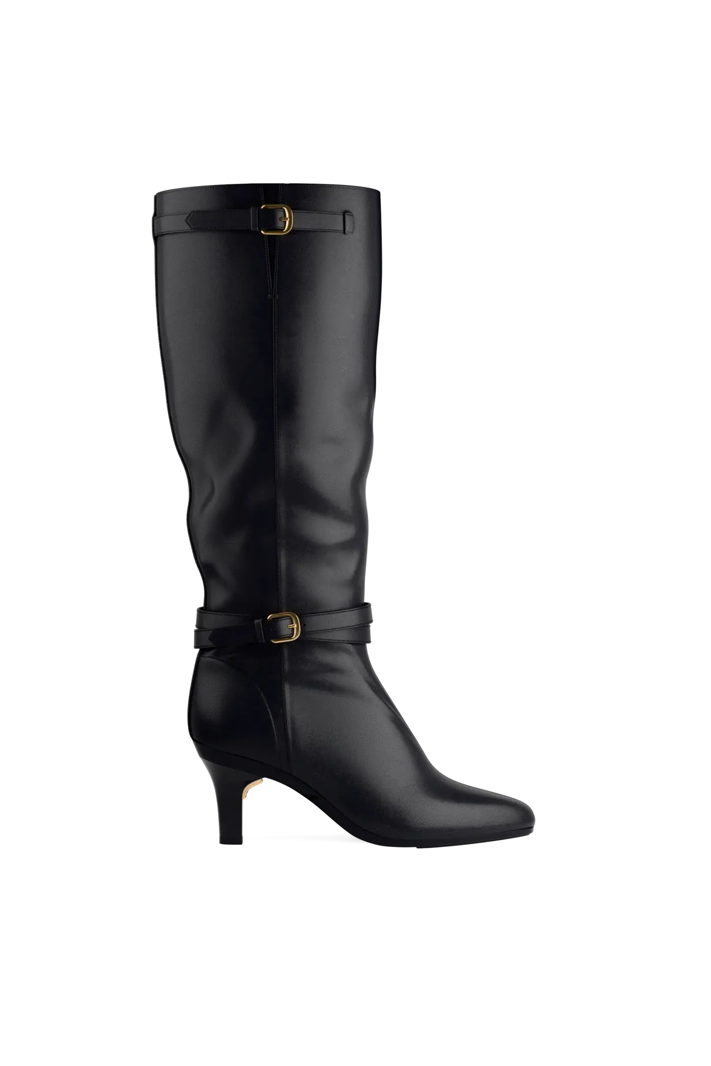 The Harper Boot - Coal Leather 3 Stiletto