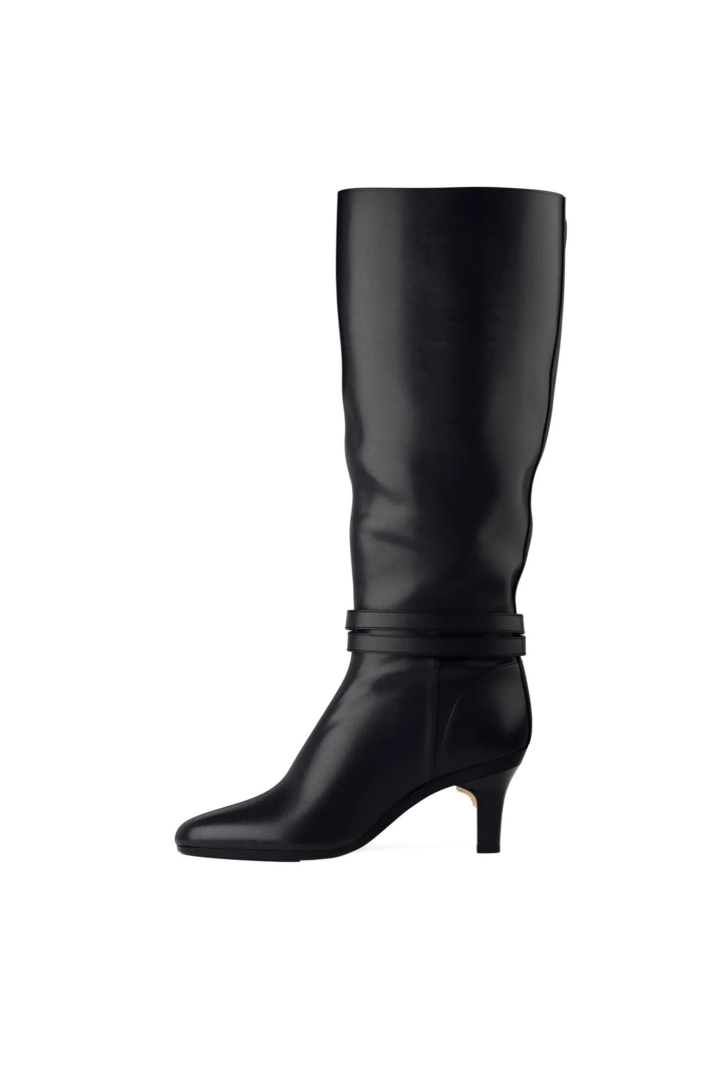 The Harper Boot - Coal Leather 3 Stiletto