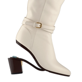 Harper Boot - Ivory Leather 3 Block