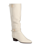 Harper Boot - Ivory Leather 3 Block