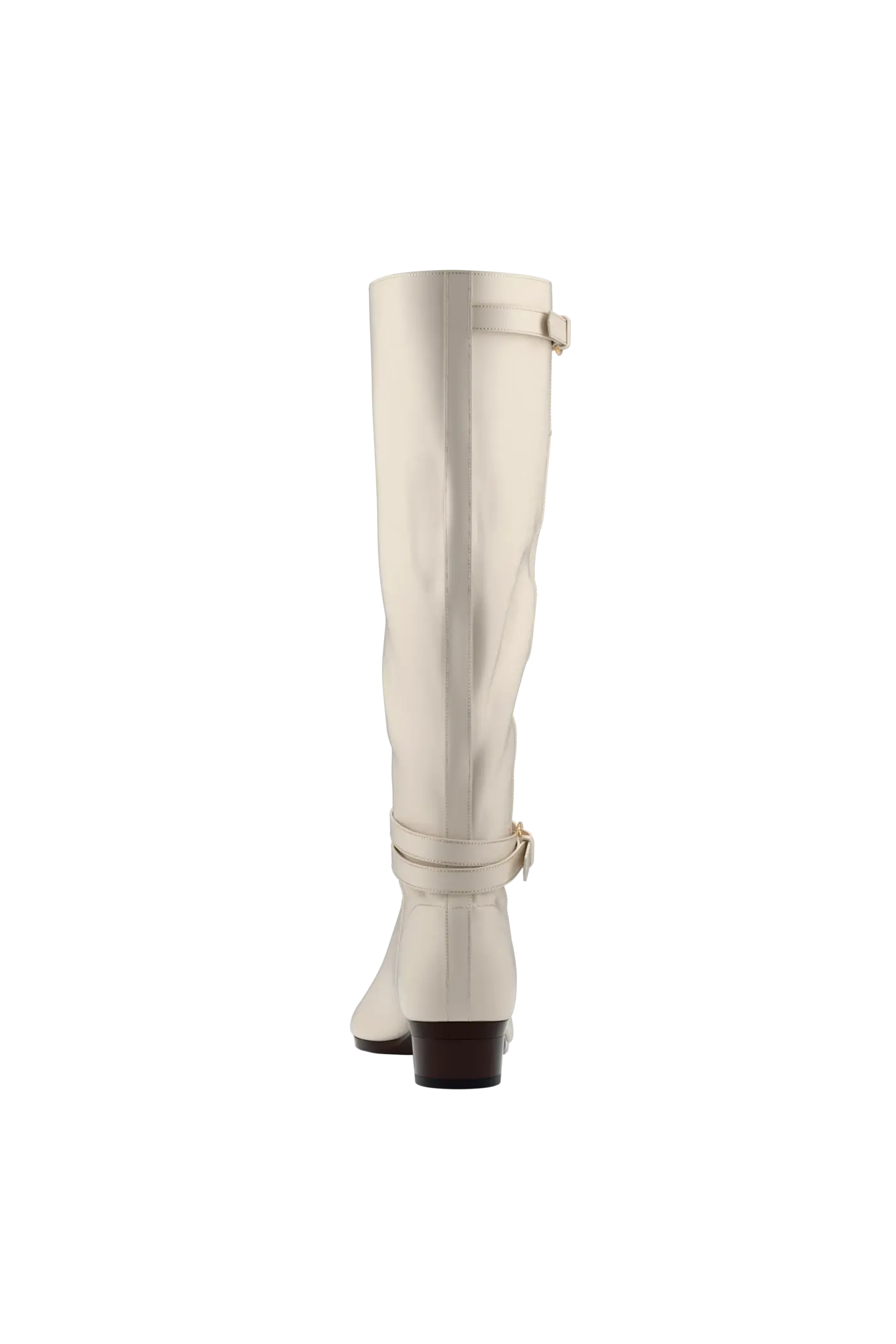 The Harper Boot - Ivory Leather Flat