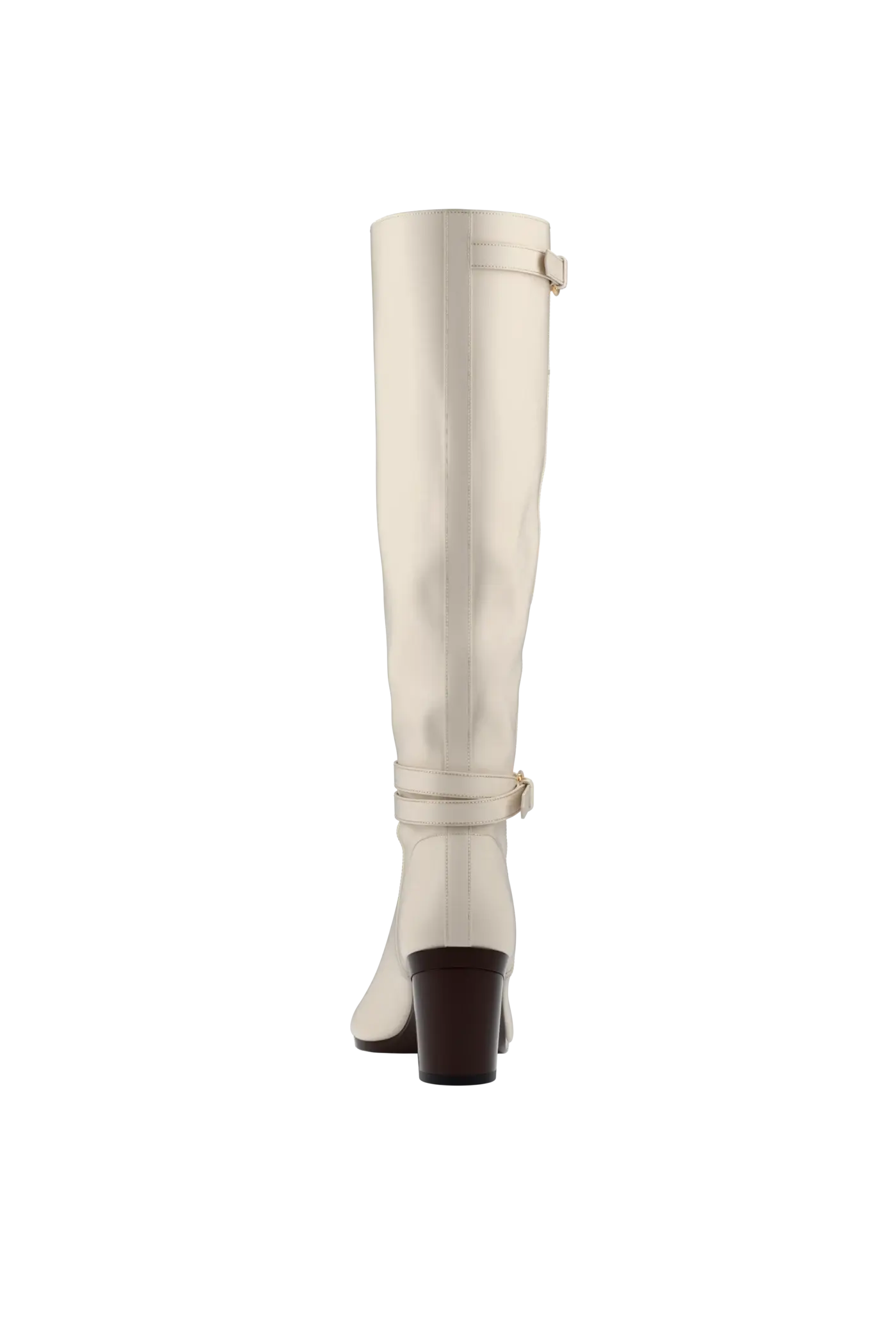 The Harper Boot - Ivory Leather 3 Block