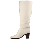 Harper Boot - Ivory Leather 3 Block