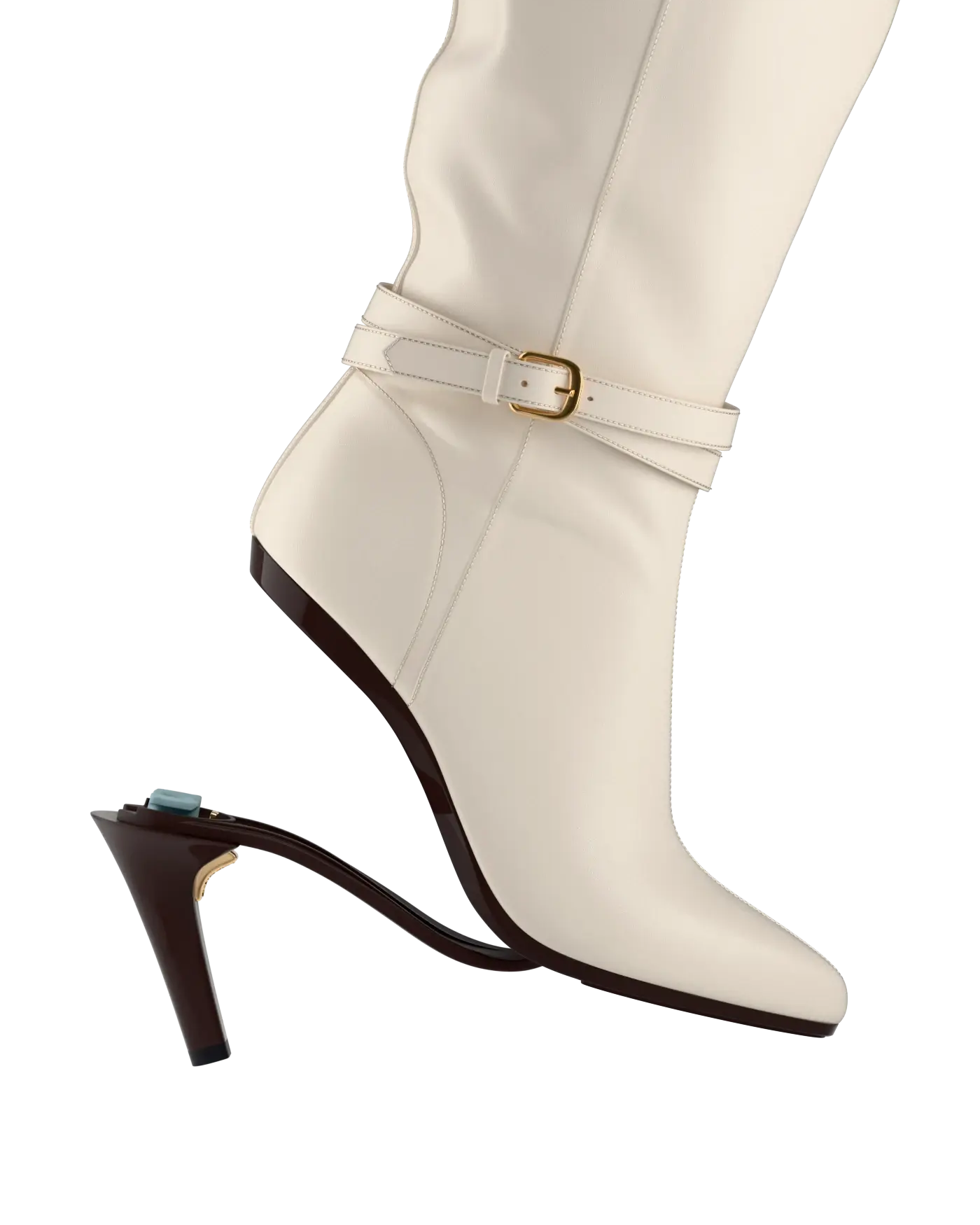 Harper Boot - Ivory Leather Flat