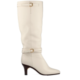 Harper Boot - Ivory Leather 3 Stiletto