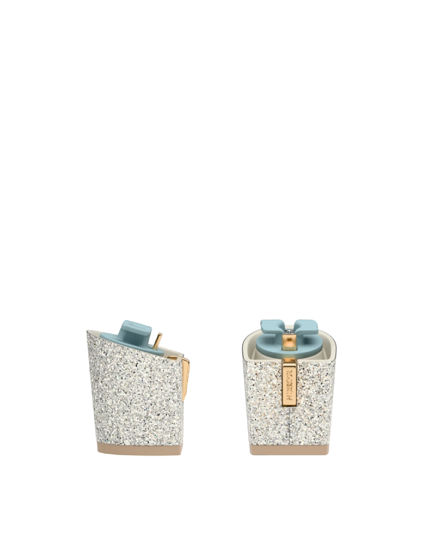 Block Heel Kit 3 Iridescent Glitter, 3-inch interchangeable block heel. Pashion convertible heels go from heel to flat and are customizable with interchangeable heel kits.
