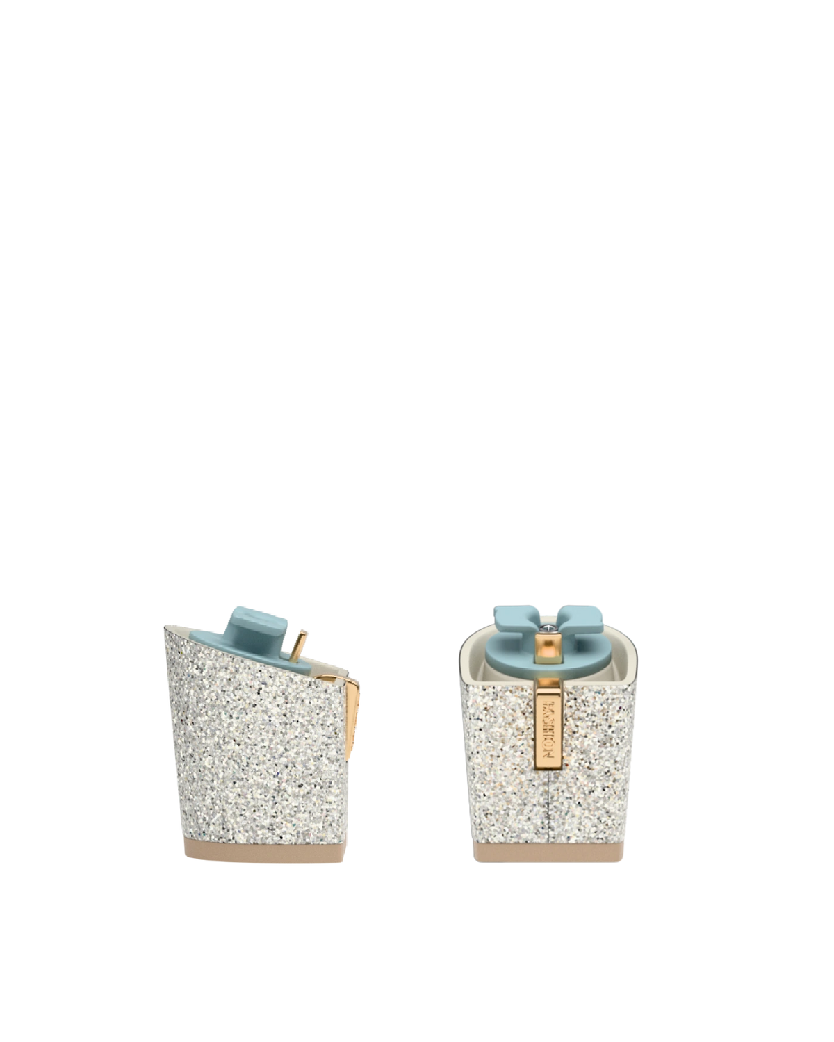 Block Heel Kit 3 Iridescent Glitter, 3-inch interchangeable block heel. Pashion convertible heels go from heel to flat and are customizable with interchangeable heel kits.