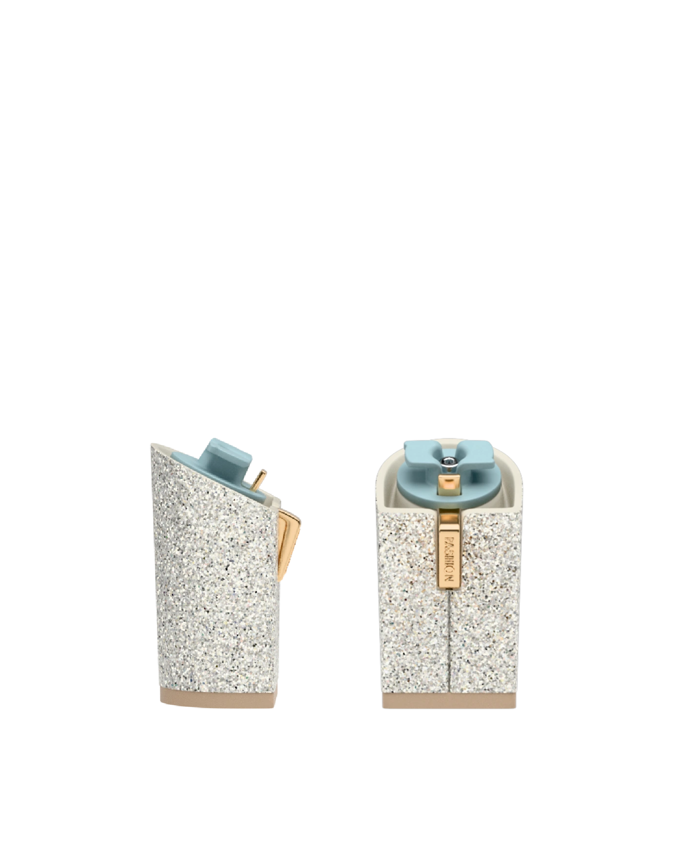 Block Heel Kit 4 Iridescent Glitter, 4-inch interchangeable block heel. Pashion convertible heels go from heel to flat and are customizable with interchangeable heel kits.
