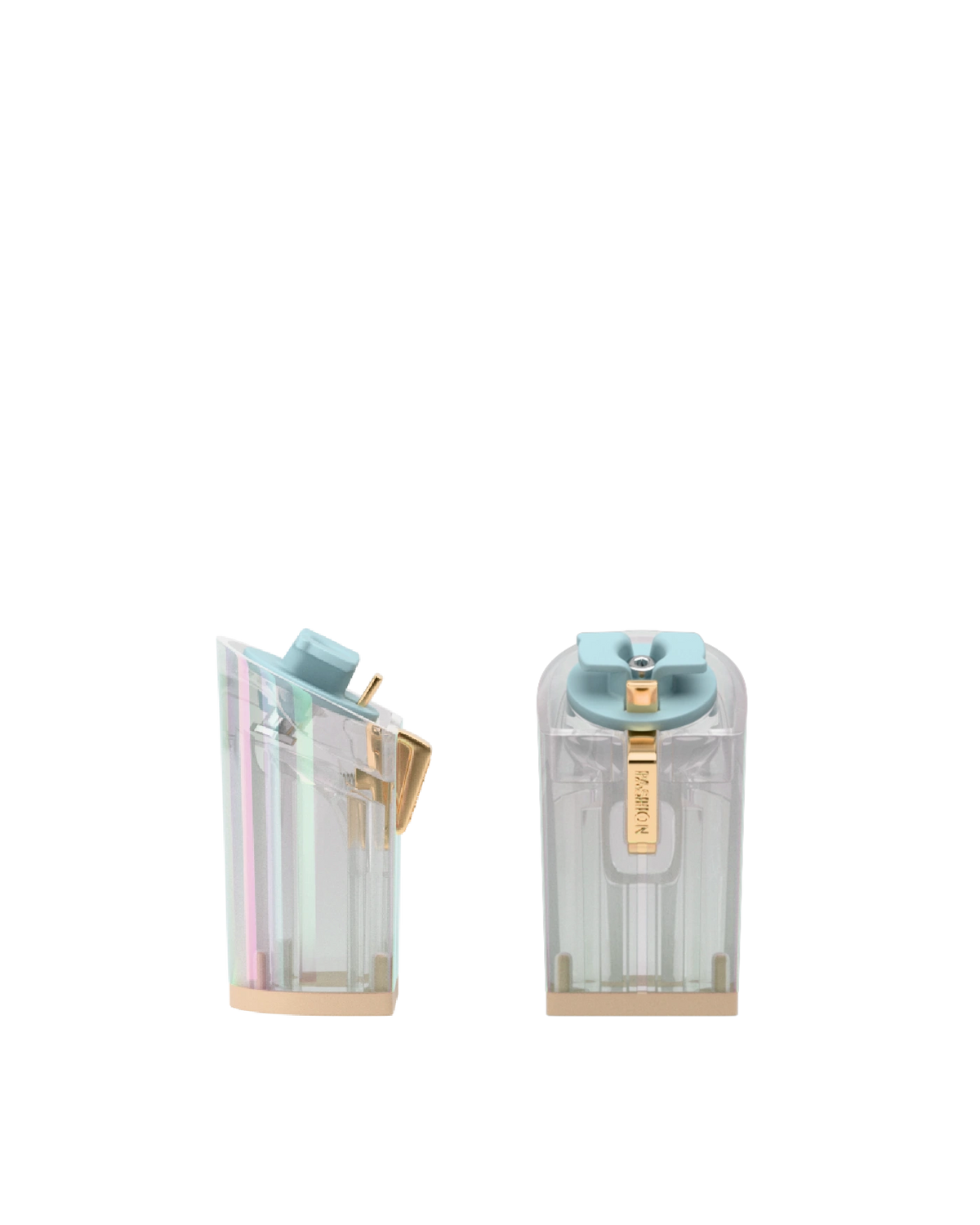 Block Heel Kit 4 Iridescent Transparent, 4-inch interchangeable block heel. Pashion convertible heels go from heel to flat and are customizable with interchangeable heel kits.