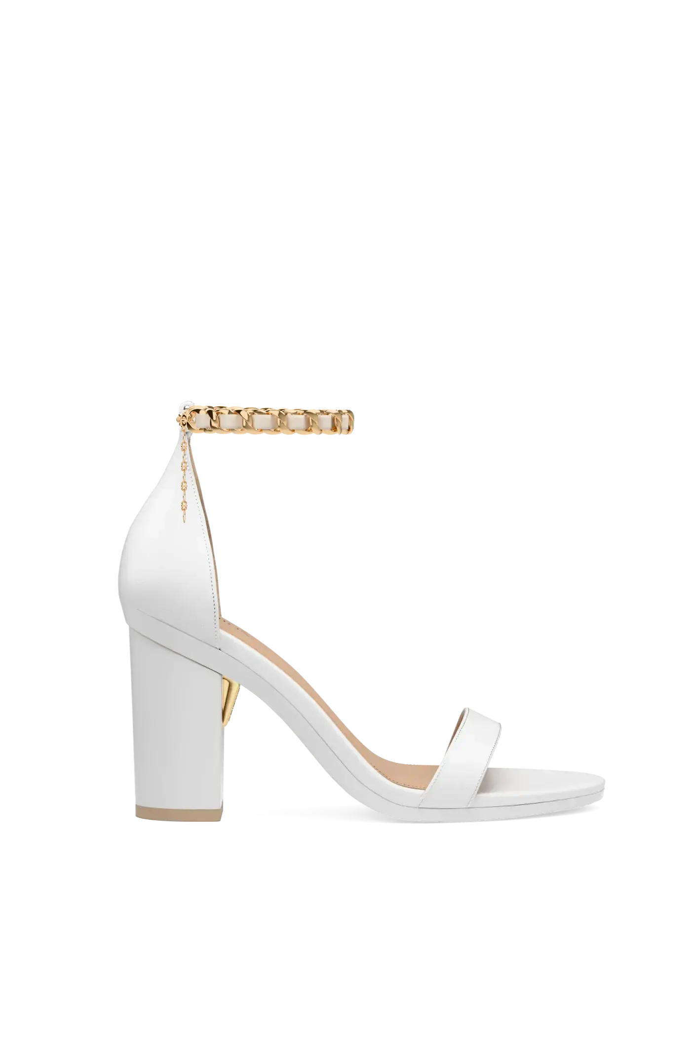 Ivory Leather Ankle Chain