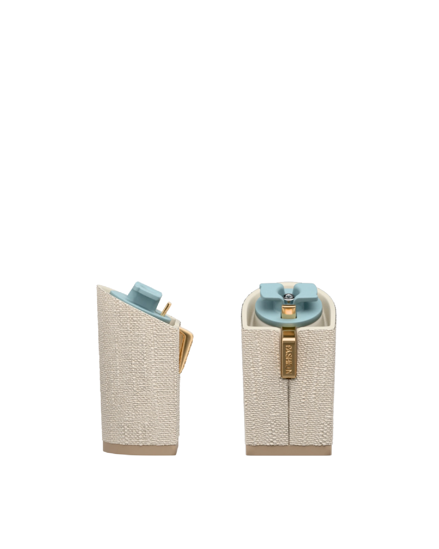 Block Heel Kit 4 Ivory Linen, 4-inch interchangeable block heel. Pashion convertible heels go from heel to flat and are customizable with interchangeable heel kits.