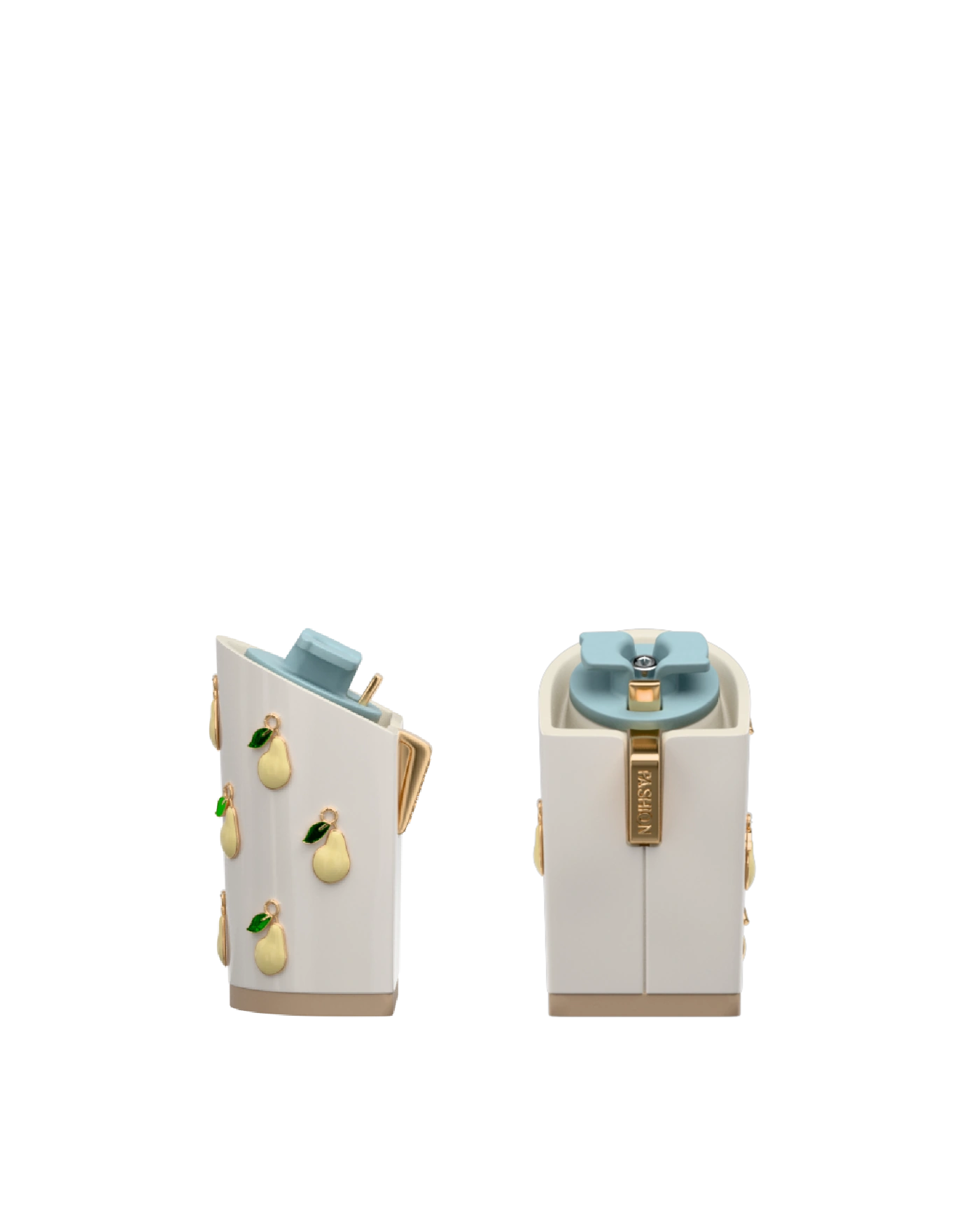 Block Heel Kit 4 Off White Pear Charm, 4-inch interchangeable block heel. Pashion convertible heels go from heel to flat and are customizable with interchangeable heel kits.