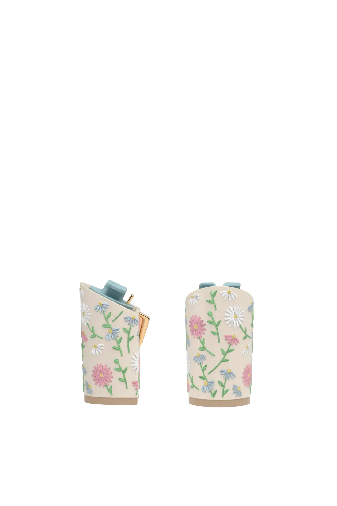 Block Heel Kit 4 Ivory Daisy Embroidery