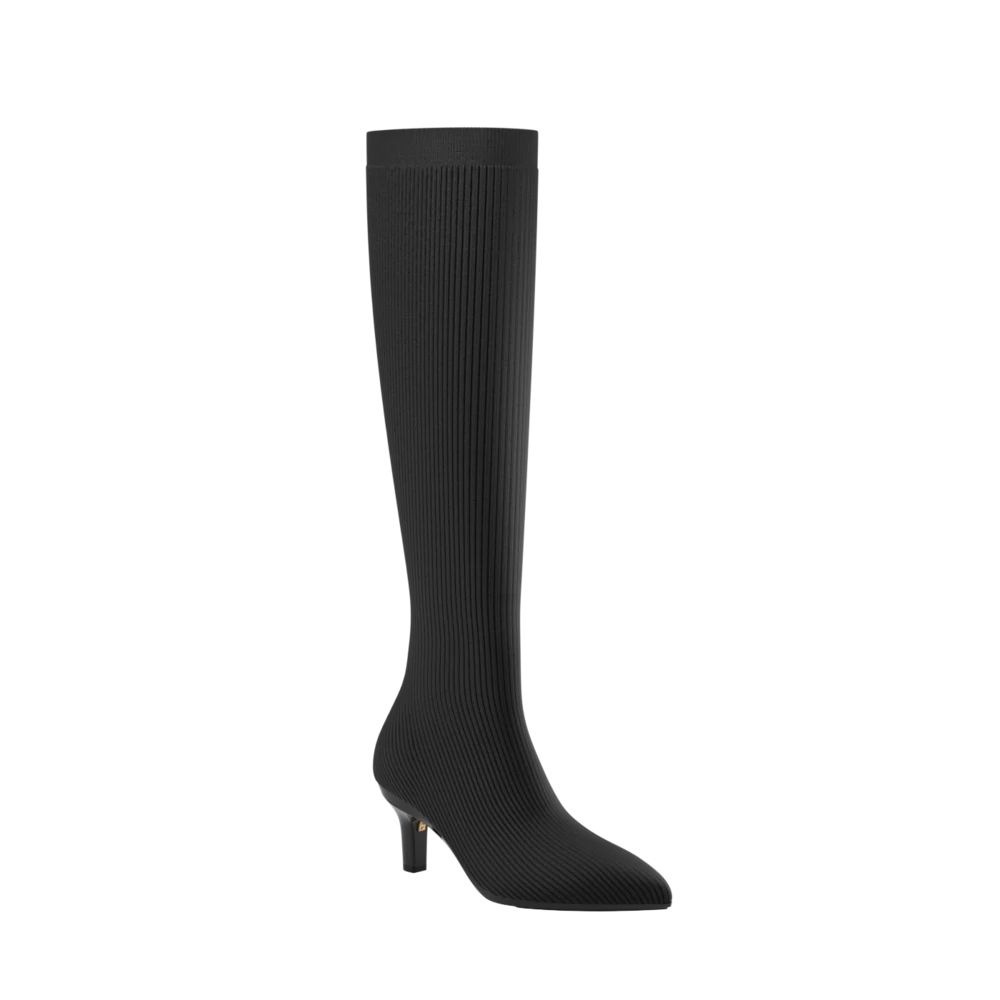 The Knee High Boot Coal Knit + Stiletto Heel Kit 3 Coal