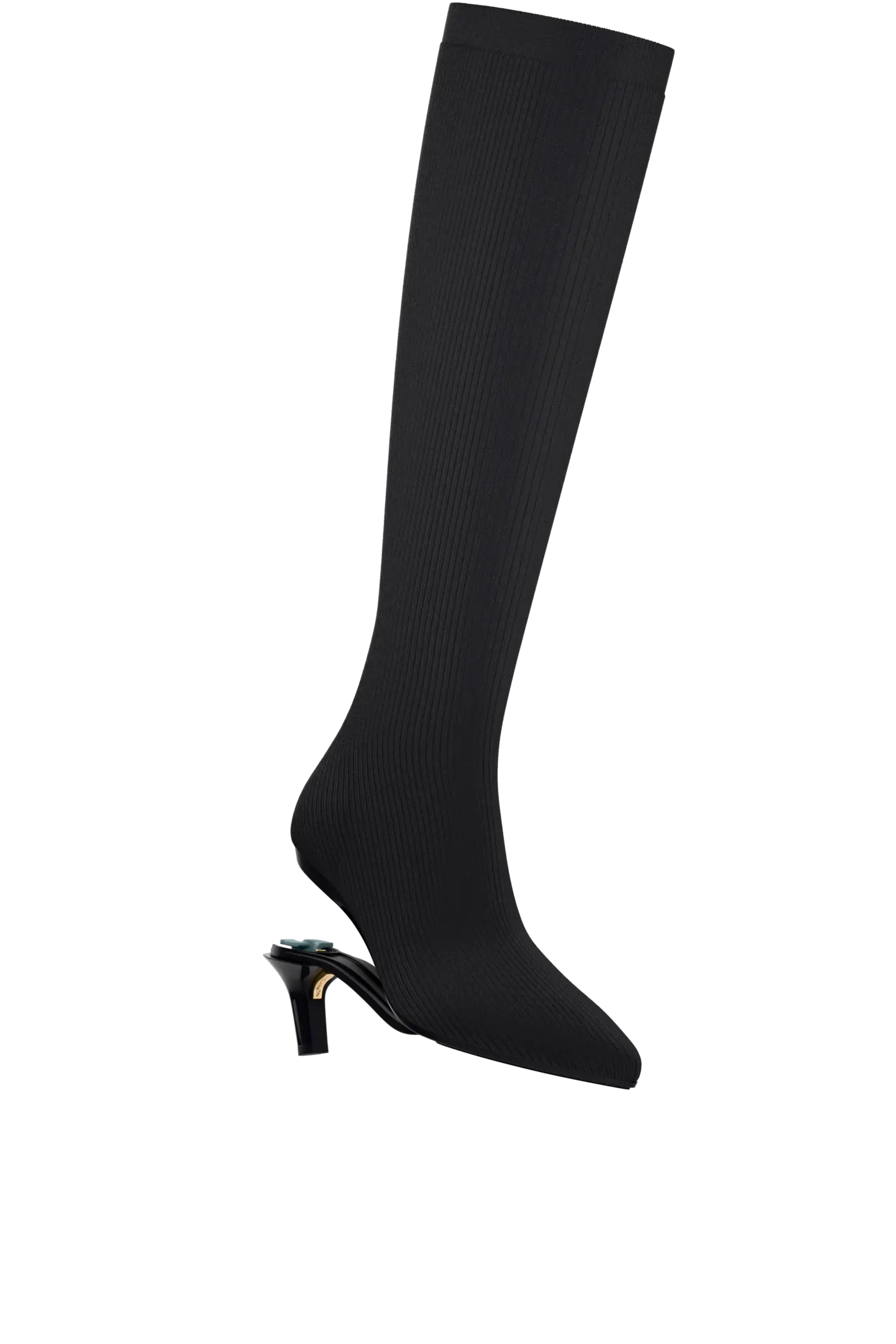 The Knee High Boot - Coal Knit 3 Stiletto - FINAL SALE