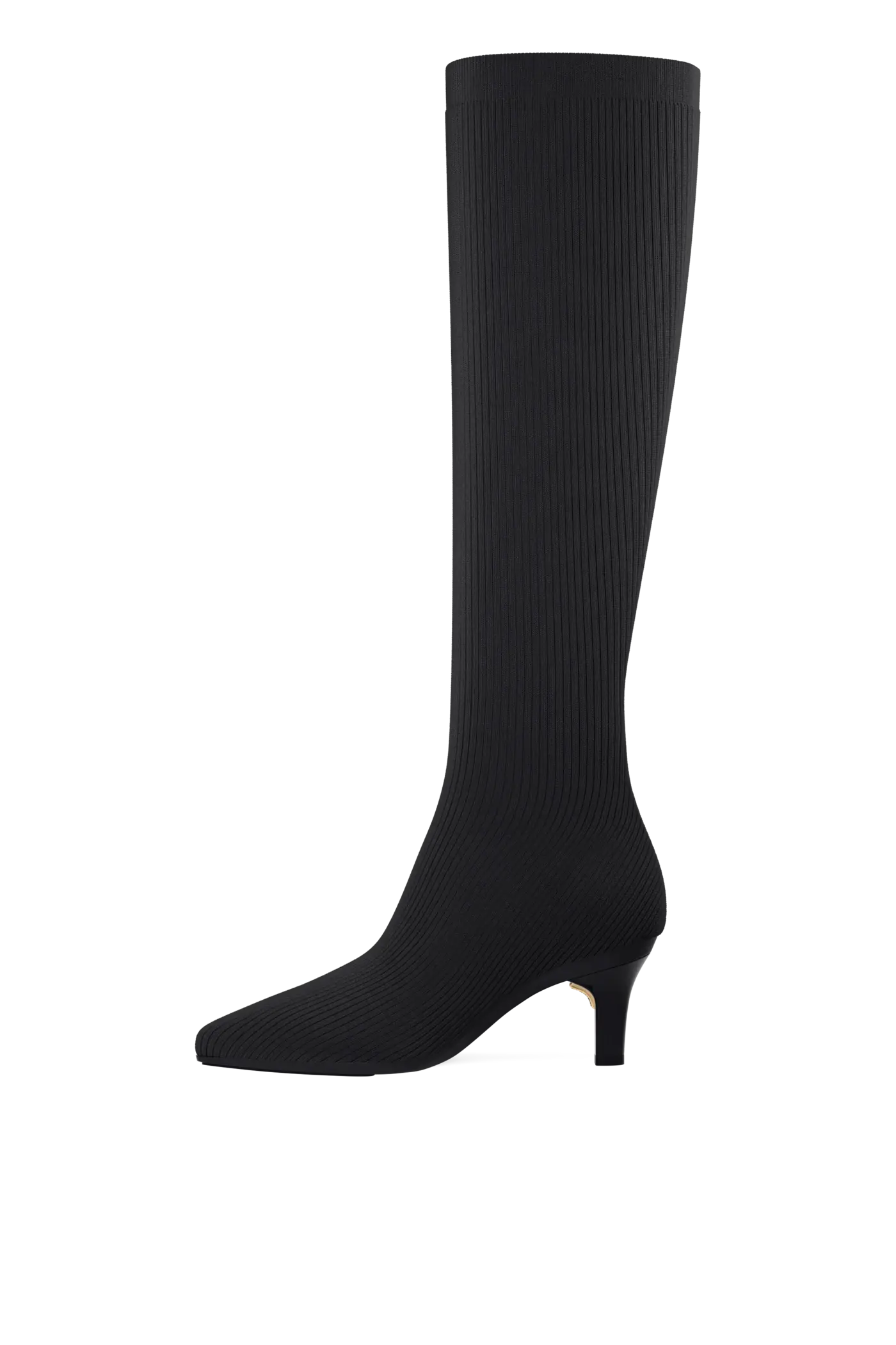 The Knee High Boot - Coal Knit 3 Stiletto - FINAL SALE