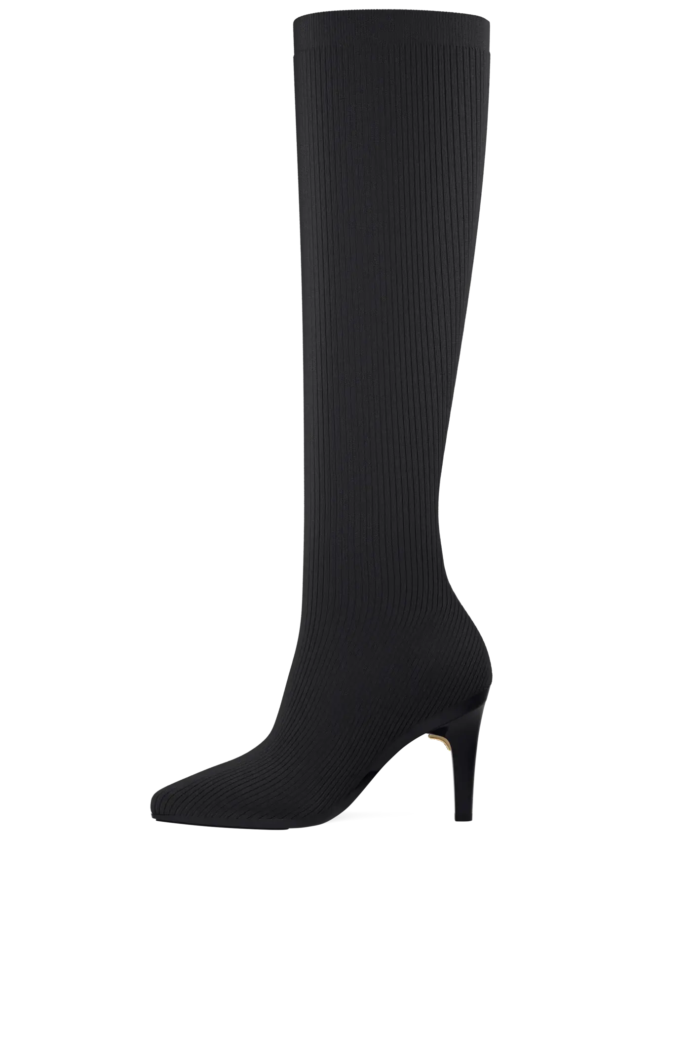 The Knee High Boot - Coal Knit 4 Stiletto - FINAL SALE