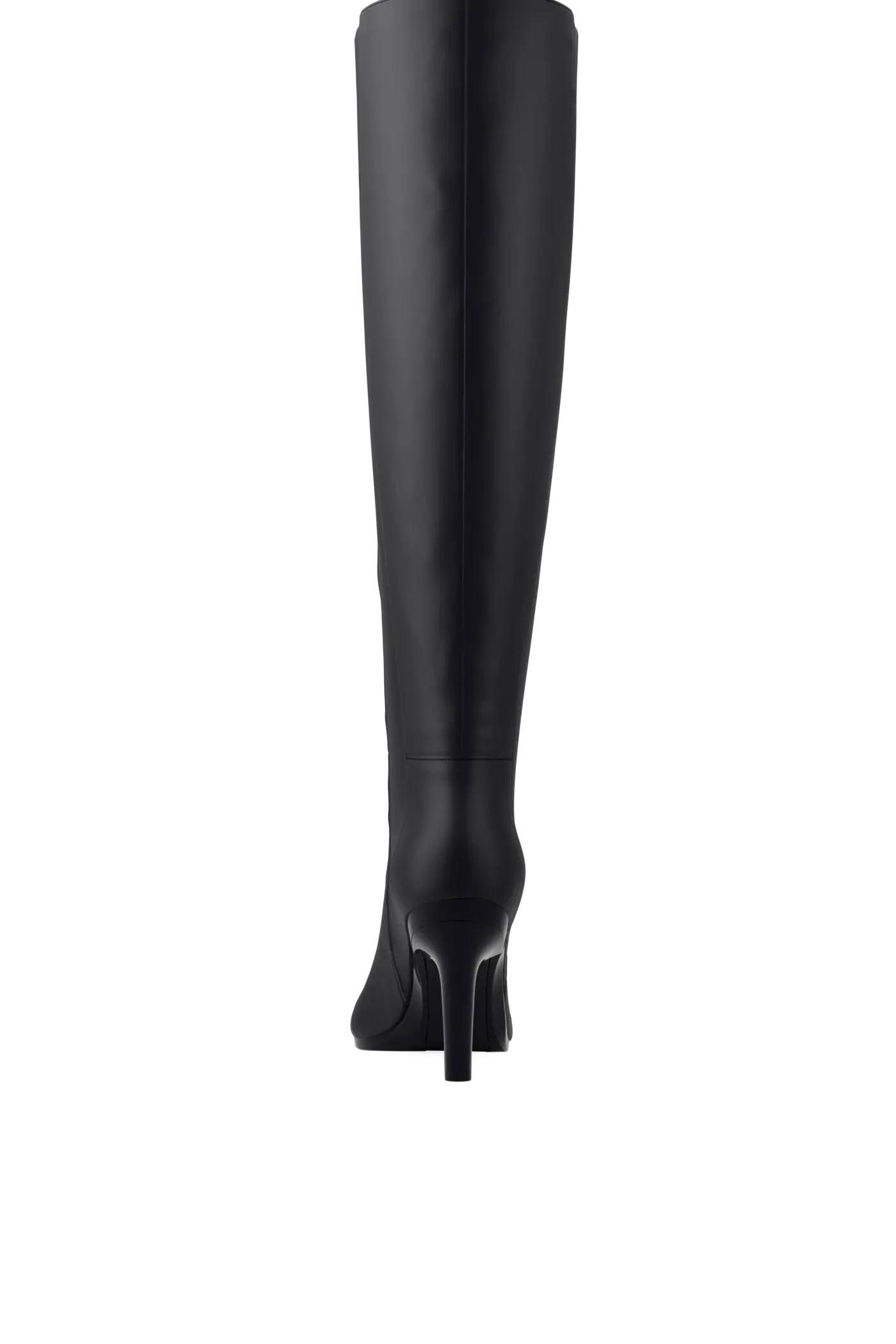 The Knee High Boot - Coal Leather 4 Stiletto - FINAL SALE