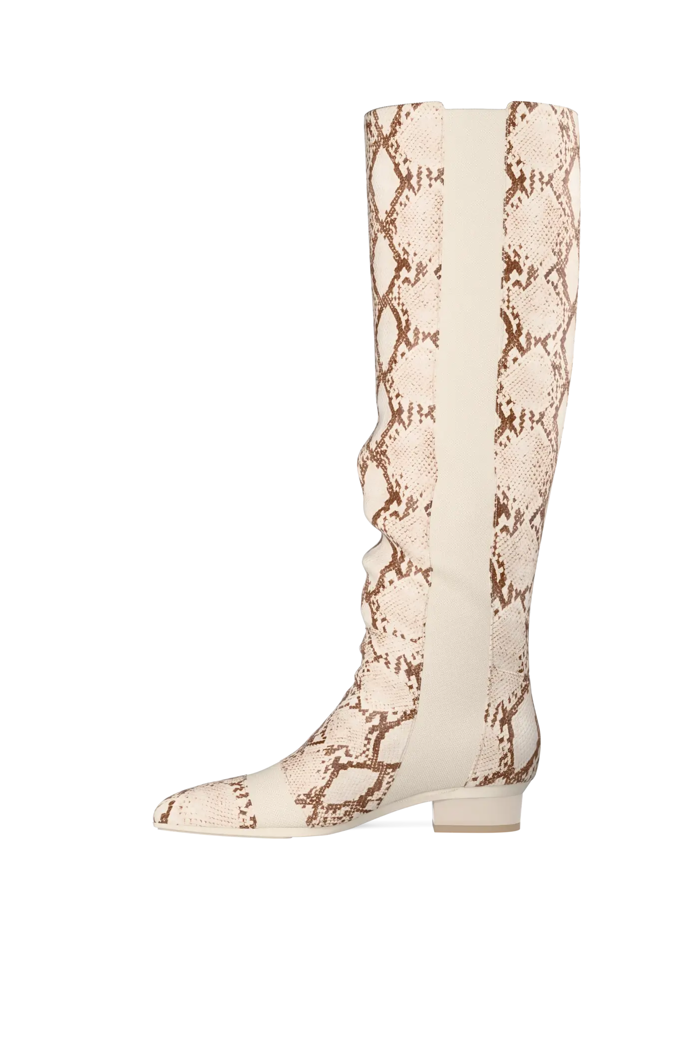 The Knee High Boot - Ivory Snakeskin - FINAL SALE