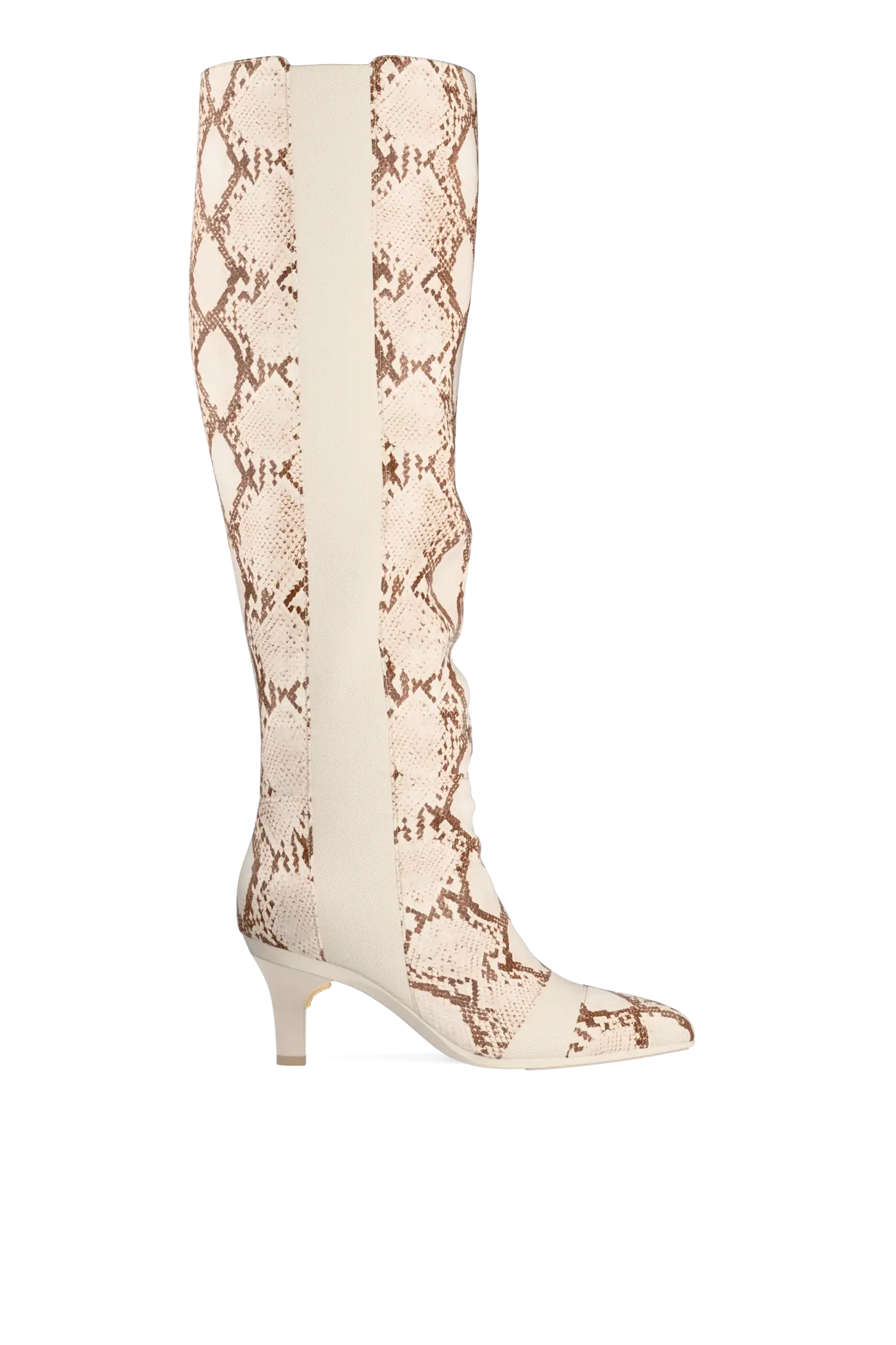 The Knee High Boot - Ivory Snakeskin 3 Stiletto - FINAL SALE