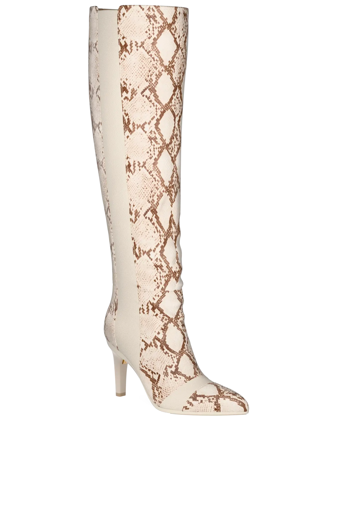The Knee High Boot - Ivory Snakeskin 4 Stiletto - FINAL SALE
