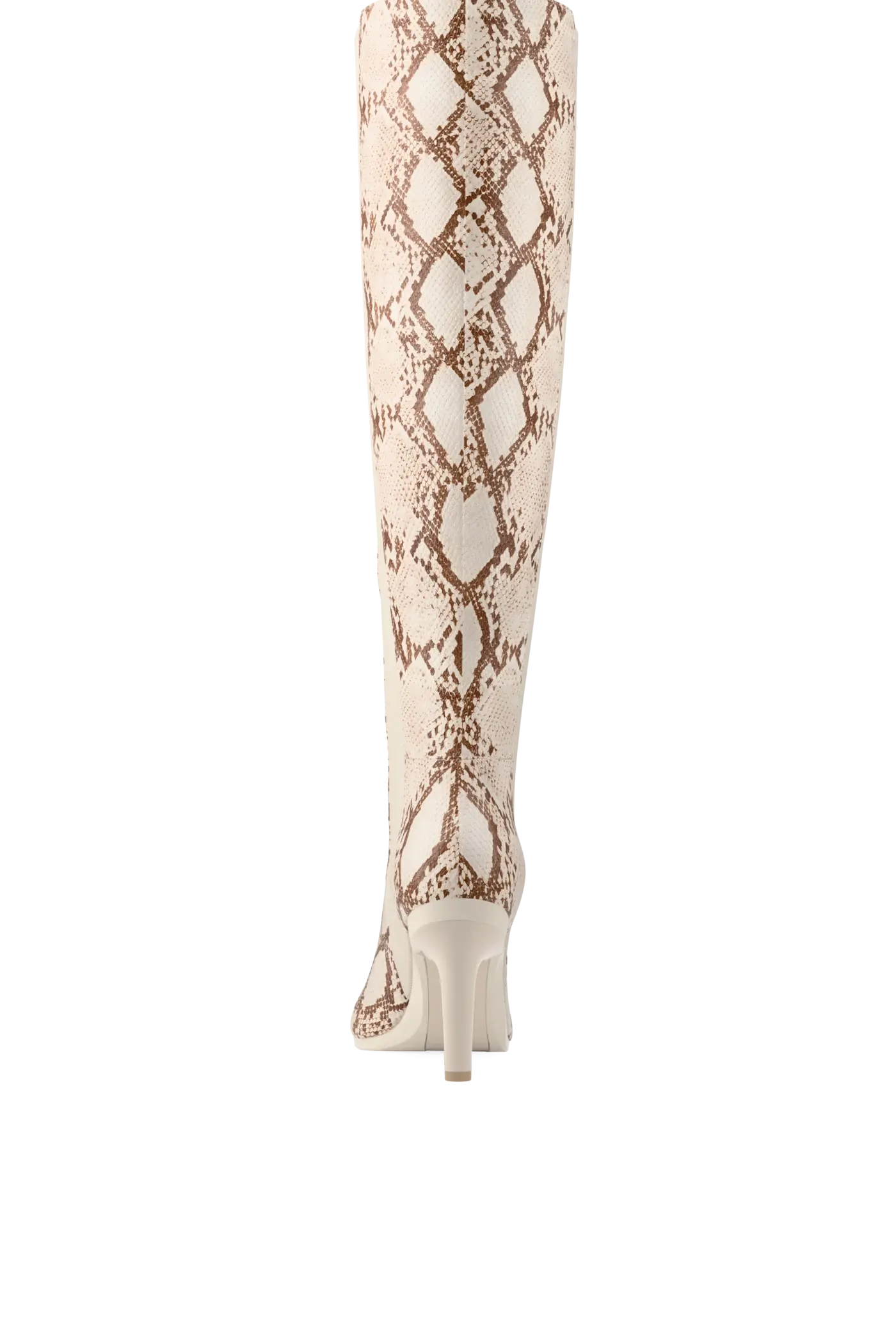 The Knee High Boot - Ivory Snakeskin 4 Stiletto - FINAL SALE