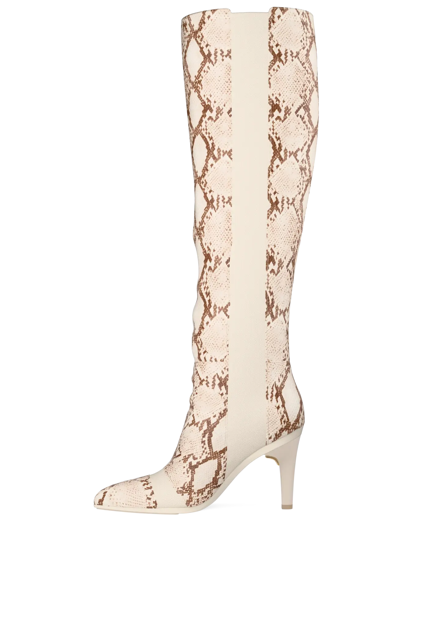 The Knee High Boot - Ivory Snakeskin 4 Stiletto - FINAL SALE