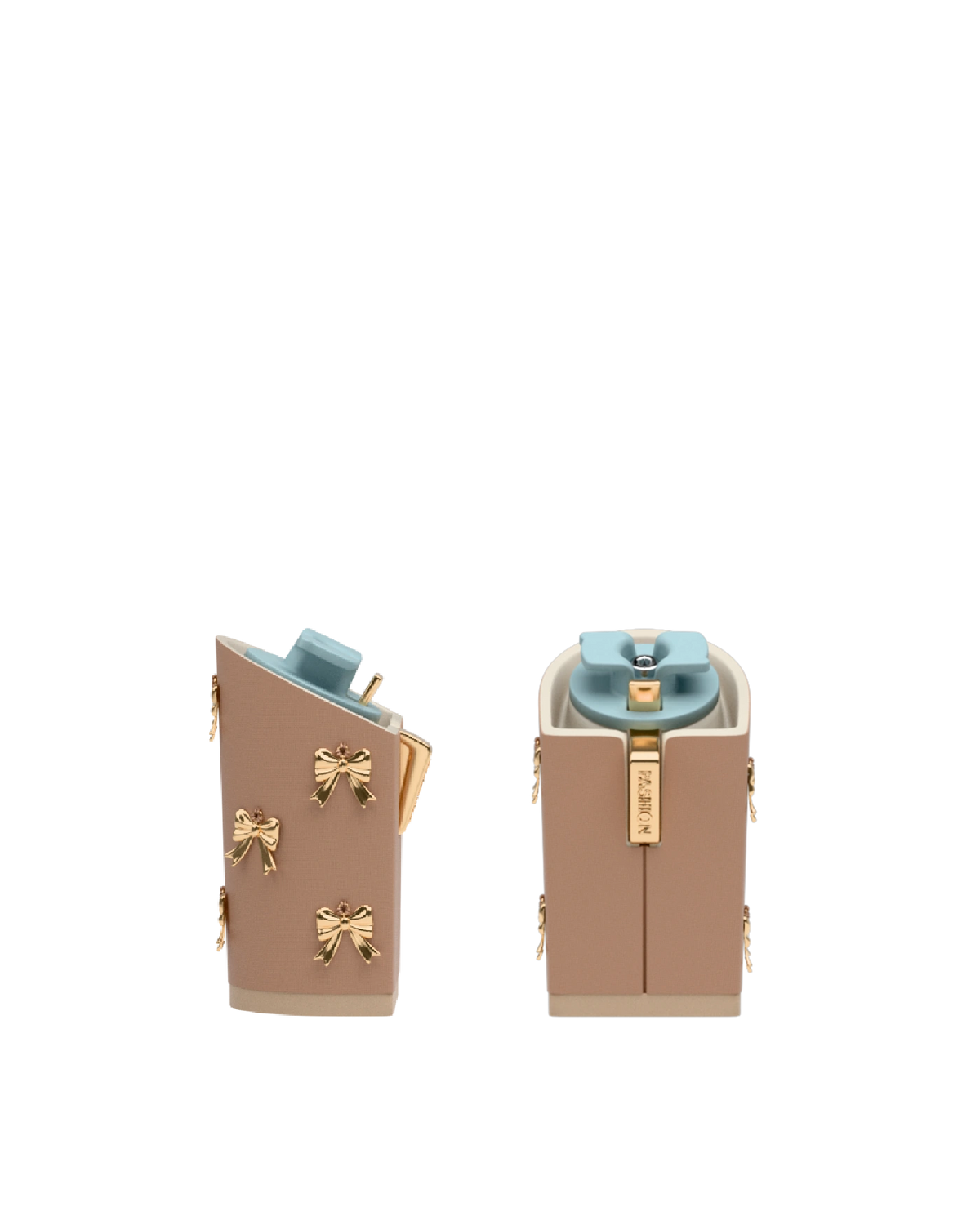 Block Heel Kit 4 Latte Bow Charm, 4-inch interchangeable block heel. Pashion convertible heels go from heel to flat and are customizable with interchangeable heel kits.