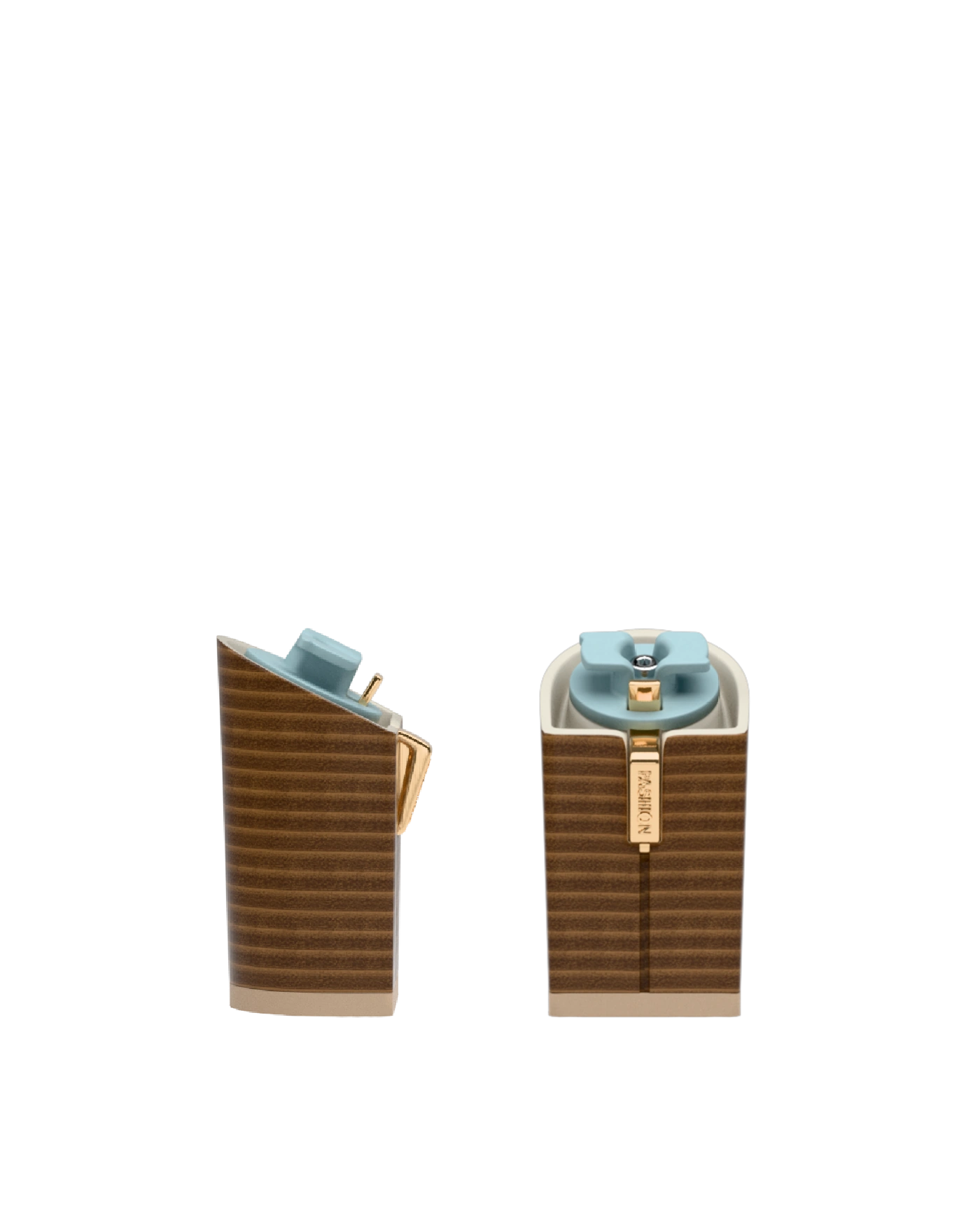 Block Heel Kit 4 Light Wood, 4-inch interchangeable block heel, side view. Pashion convertible heels go from heel to flat and are customizable with interchangeable heel kits.