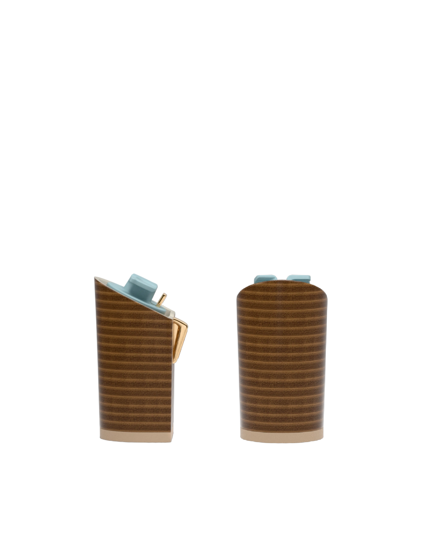 Block Heel Kit 4 Light Wood, back view. Pashion convertible heels go from heel to flat and are customizable with interchangeable heel kits.