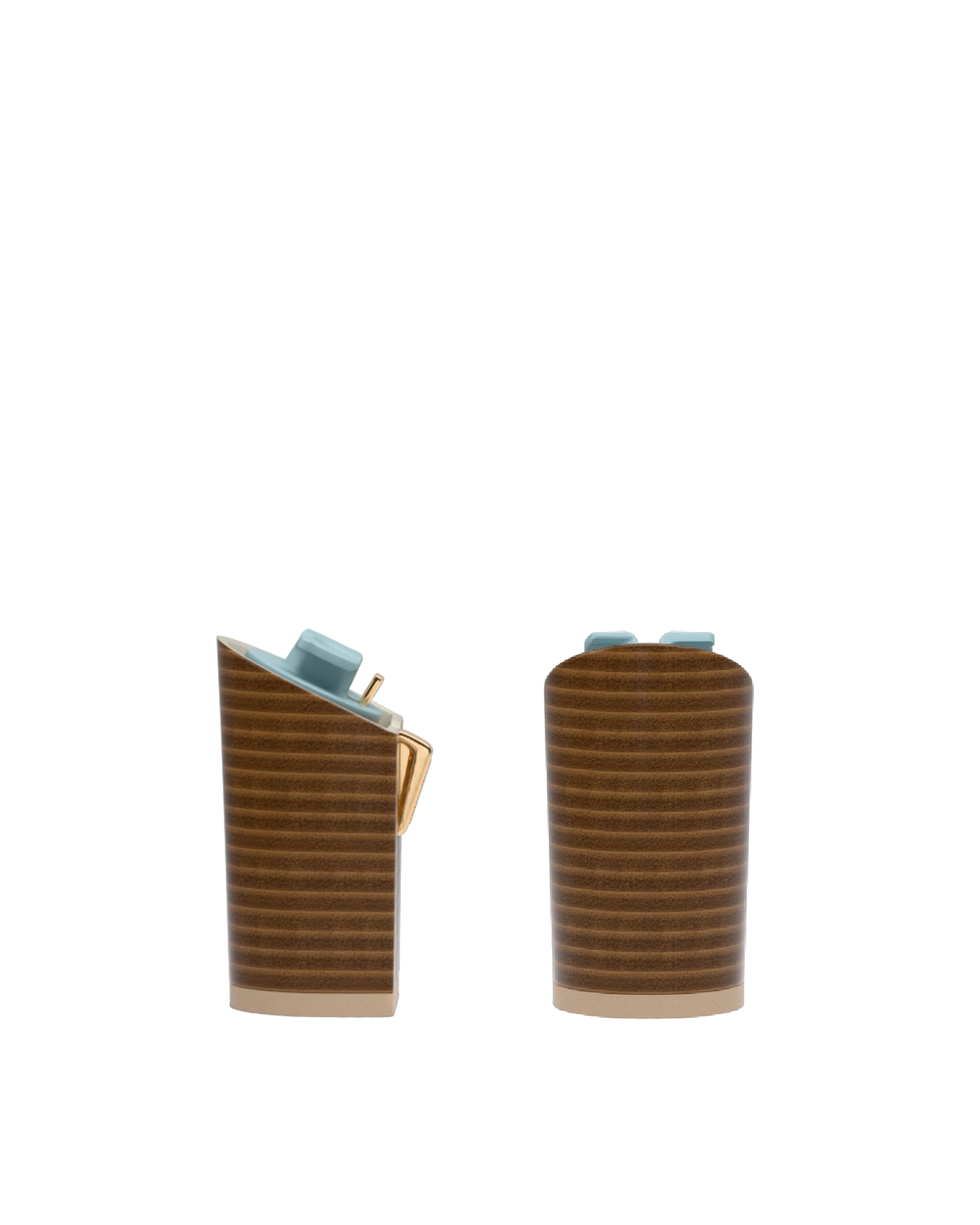 Block Heel Kit 4 Light Wood, back view. Pashion convertible heels go from heel to flat and are customizable with interchangeable heel kits.