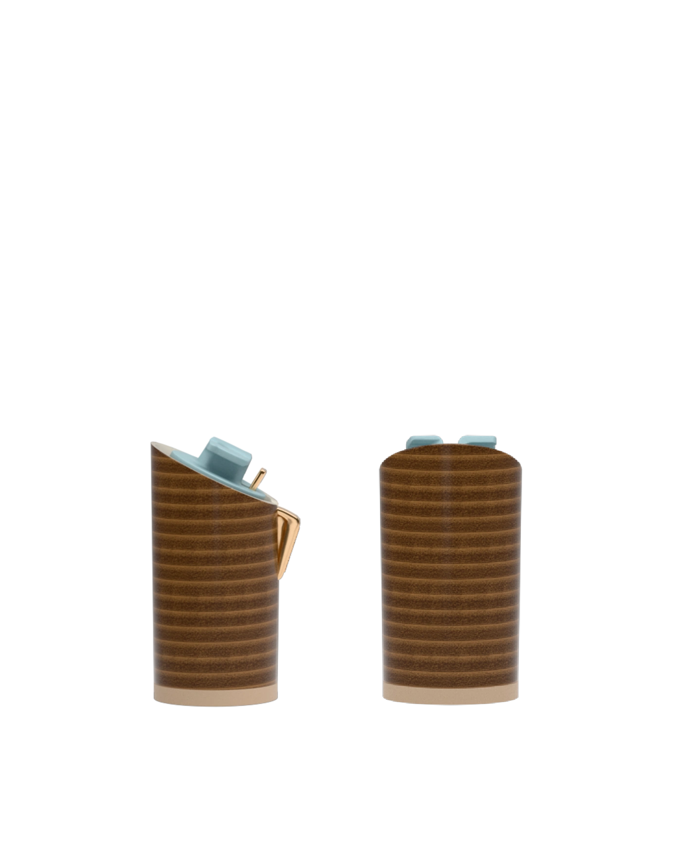 Cylinder Block Heel Kit 4 Light Wood, back view. Pashion convertible heels go from heel to flat and are customizable with interchangeable heel kits.