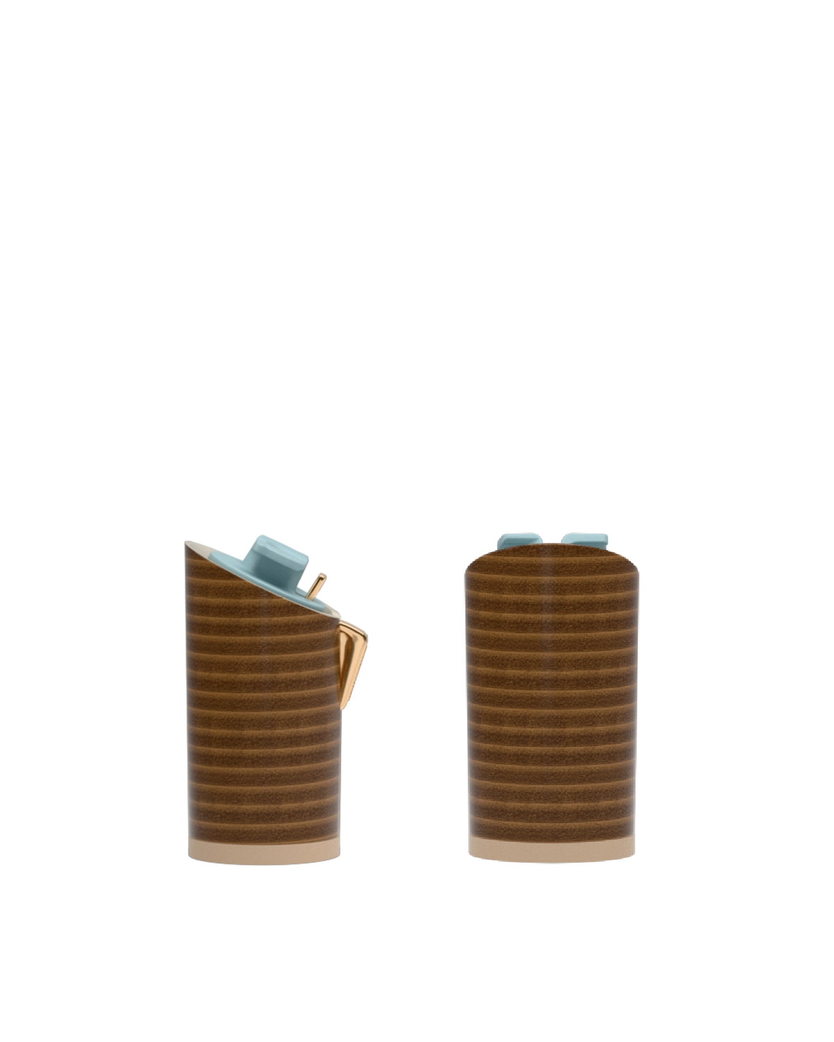 Cylinder Block Heel Kit 4 Light Wood, back view. Pashion convertible heels go from heel to flat and are customizable with interchangeable heel kits.