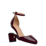 Margot D'Orsay - Cherry Mocha Patent 3 Block