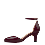 Margot D'Orsay - Cherry Mocha Patent 3 Stiletto